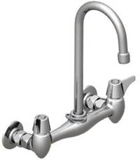 Union Brass&#174; - 29A Wall Mounted Faucet - Large, Swivel Gooseneck, Less Soapdish
