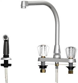 Union Brass&#174; - 363H - Acrylic Handles, Hi-Rise Spout, With Spray