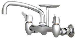Union Brass&#174; - 49A Wall Mounted Faucet - 8-Inch Spout, With Soapdish