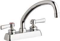 Chicago Faucets W4D-L9E35-369ABCP - 4" Deck Mount Washboard Sink Faucet