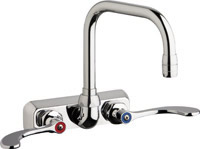Chicago Faucets W4W-DB6AE35-317AB - 4" Wall Mount Washboard Sink Faucet