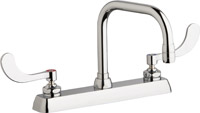 Chicago Faucets W8D-DB6AE35-317ABCP - 8" Deck Mount Washboard Sink Faucet