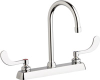 Chicago Faucets W8D-GN2AE35-317ABCP - 8" Deck Mount Washboard Sink Faucet