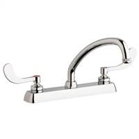 Chicago Faucets W8D-L9E1-317ABCP - 8" Deck Mount Washboard Sink Faucet