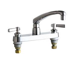 Chicago Faucets - 1100-369CP - 8-inch Center Deck Mounted Sink Faucet