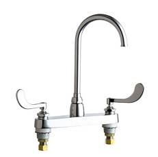 Chicago Faucets - 1100-GN2FC317ABCP - 8-inch Center Deck Mounted Sink Faucet