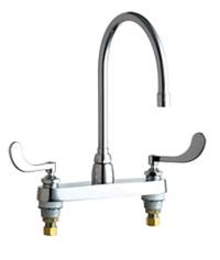 Chicago Faucets - 1100-GN8AE3-317CP Hot and Cold Water Sink Faucet