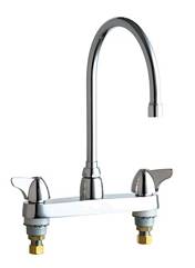 Chicago Faucets - 1100-GN8AE3VPCCP - 8-inch Center Deck Mounted Sink Faucet
