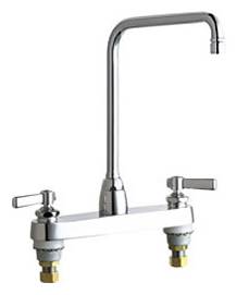 Chicago Faucets - 1100-HA8-369VPAAB - 8-inch Center Deck Mounted Sink Faucet