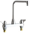 Chicago Faucets - 1100-HA8VPCCP Hot and Cold Water Sink Faucet