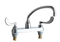 Chicago Faucets - 1100-L9-317XKABCP - 8-inch Center Deck Mounted Sink Faucet