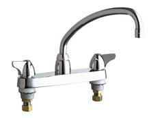 Chicago Faucets - 1100-L9VPAXKABCP - 8-inch Center Deck Mounted Sink Faucet