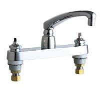 Chicago Faucets - 1100-LESSHDLCP - 8-inch Center Deck Mounted Sink Faucet