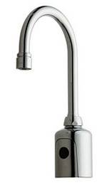 Hytronics - Single Hole Faucet, Deck Mount, Electronic Faucet with Gooseneck Spout and Dual Beam Infrared Sensor
