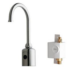 Chicago Faucets 116.955.AB.1 - HYTRONIC GOOSENECK SINK FAUCET WITH DUAL BEAM INFRARED SENSOR