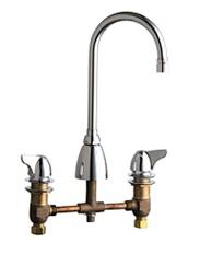 Chicago Faucets - 1201-AGN2AE3VPCCP - 8-inch Deck Mounted Kitchen Sink Faucet