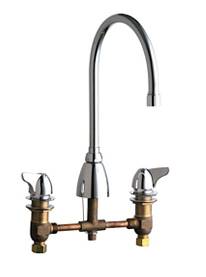 Chicago Faucets - 1201-AGN8AE3CP - 8-inch Deck Mounted Kitchen Sink Faucet
