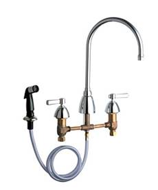 Chicago Faucets - 200-AGN8AE3VPCCP - Kitchen Sink Faucet with Spray