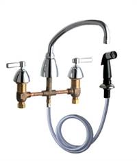 Chicago Faucet 200-AXKABCP Kitchen Sink Faucet W/Spray