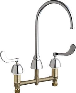 Chicago Faucets - 201-AGN8FC317CP - 8-inch Center Kitchen Sink Faucet without Spray. This low flow FC model comes with a 1.5 GPM flow control device built in the spout.