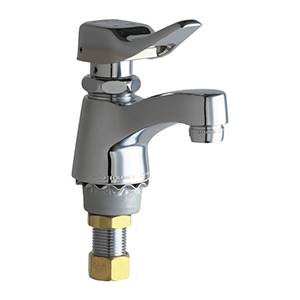 Chicago Faucets - 333-336COLDABCP - Single Water Inlet, Self-Closing Metering Faucet