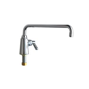 Chicago Faucets 349-L12ABCP - Single Hole Deck Mounted Pantry/Bar Faucet with 12 inch swing spout and single water supply.