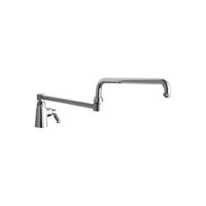 Chicago Faucets 350-DJ24ABCP - Single Supply Sink Faucet with 24-inch Double Joint Swing Spout