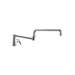 Chicago Faucets 350-DJ26ABCP - Single Supply Sink Faucet with 26-inch Double Joint Swing Spout