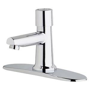 Chicago Faucets 3500-8E2805ABCP - 8-inch Center Single Supply Metering Sink Faucet