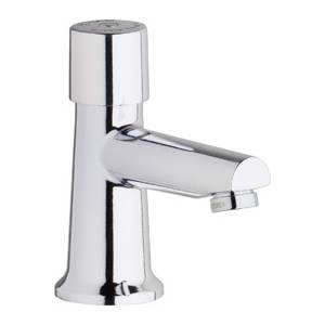 Chicago Faucets 3500-E2805ABCP - Single Hole Mount, Single Supply Metering Sink Faucet