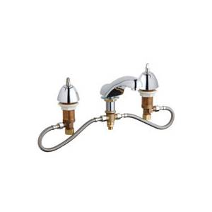 Chicago Faucets 404-HZLESSHDLCP - Adjustable Center Widespread Concealed Deck Mount Lavatory Sink Faucet without Handles