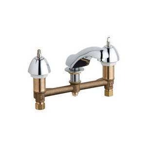 Chicago Faucets - 404-LESSHDLXKCP - Widespread Lavatory Faucet
