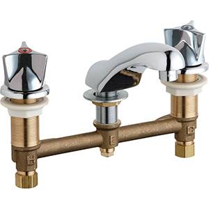 Chicago Faucets - 404-VE2805-950ABCP - Widespread Lavatory Faucet