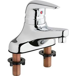 Chicago Faucets 420-E2805ABCP - Single Handle Lavatory Sink Faucet with Vandal Proof 0.5 GPM Spout
