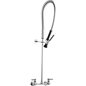 Chicago Faucets - 510-GCLWSLCP - Wall Mounted Pre-Rinse - 7 1/4-inch - 8 3/4-inch Adjustable Centers