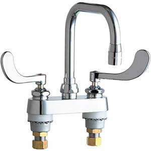 Chicago Faucets - 526-E3-317CP - 4-inch Deck Mounted Sink Faucet