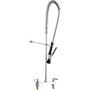 Chicago Faucets 527-919SLCP - 8-inch Center Deck Mounted Pre-Rinse Unit