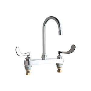 Chicago Faucets - 527-GN2AE3-317ABCP - 8-inch Deck Mounted Sink Faucet
