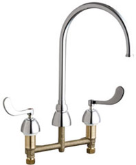 Chicago Faucets - 786-GN8FCXKCP - Widespread Lavatory Faucet