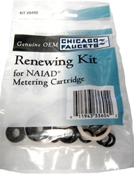 Chicago Faucets 849-DAB Naiad Metering Cartridge Repair Kit. This genuine Chicago Faucets repair kit will fix all older style push button, self closing cartridge.