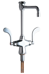 Chicago Faucets 930-GN8BVB317XKCP - HOT AND COLD WATER MIXING FAUCET WITH VACUUM BREAKER