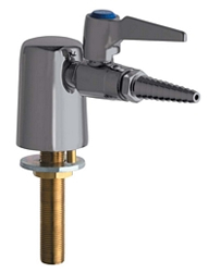 Chicago Faucets 980-VR909CAGSAM - Turret with Single Ball Valve and Inlet Supply Shank with Chemical Resistant Satin Antimicrobial Finish
