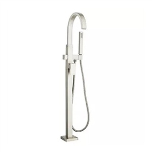 American Standard 7184951.295 Contemporary Square Freestanding Tub Filler w/ Personal Handshower (Brushed Nickel)