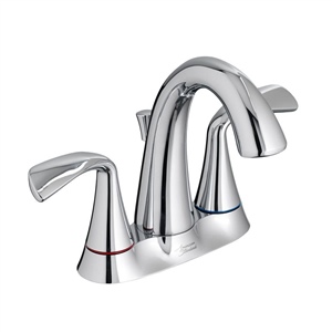 American Standard 7186211.002 Fluent Two-Handle Centerset Bathroom Faucet with Red/Blue Indicators (Chrome)