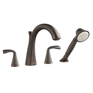 American Standard 7186901.224 Fluent Deck-Mount Bathtub Faucet w/ Personal Handshower (Oil Rubbed Bronze)