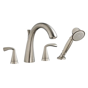 American Standard 7186901.295 Fluent Deck-Mount Bathtub Faucet w/ Personal Handshower (Brushed Nickel)