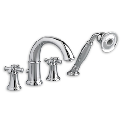American Standard 7420.921 - Portsmouth Deck-Mounted Tub Filler with Cross Handles