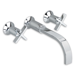 American Standard 7430.471 - Berwick 2-Handle 8" Widespread Wall-Mount Bathroom Faucet with Cross Handles