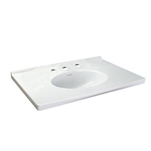 American Standard 7820.800.020 Portsmouth 8" Fire Clay Vanity Top (White)