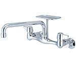 Central Brass 0048-Sa2 Kitchen-Wallmount 6-1/2" To 9-1/2" Two Canopy Hdls 10" Tube Spt Soap Dish-Pvd Pc (Polished Chrome Finish)